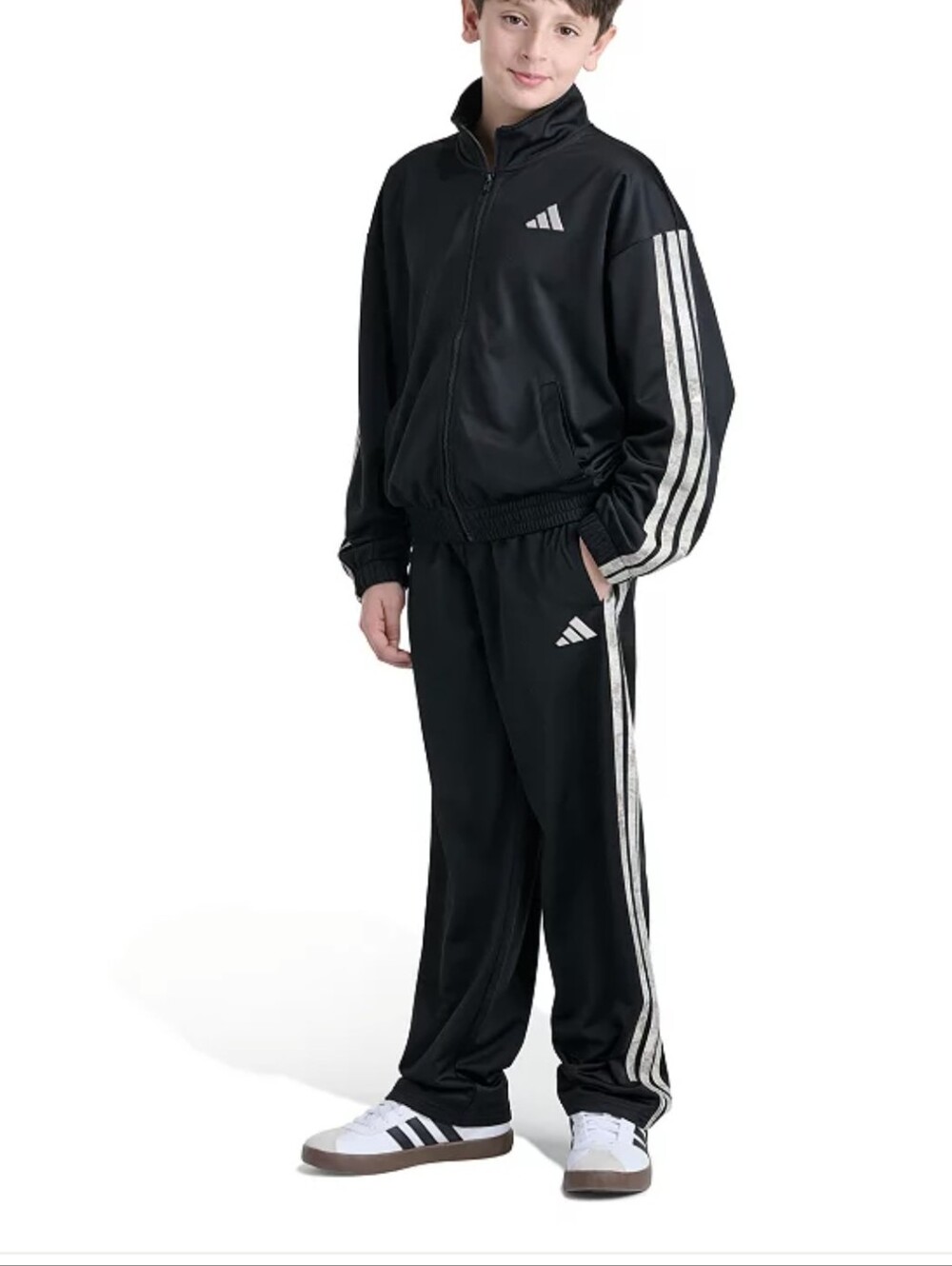 Adidas Youth 8/10 adidas 2-Piece Long Sleeve Camo Jacket & Pant Set